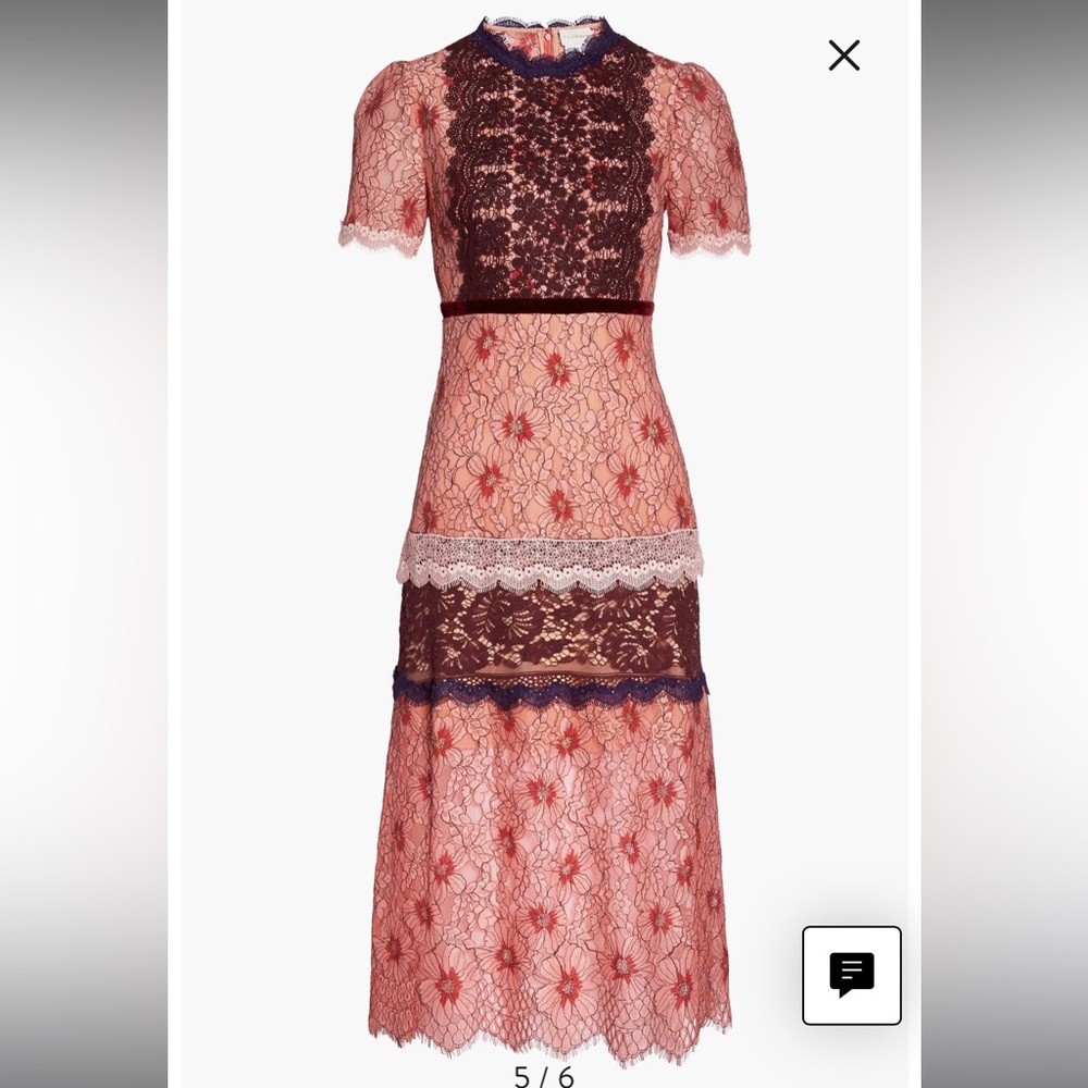 Foxiedox sadie lace floral dress size 2 NEW